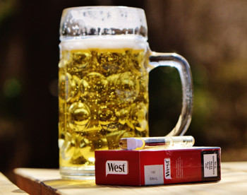 beer and cigarettes