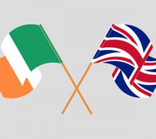 Irish and British Flags