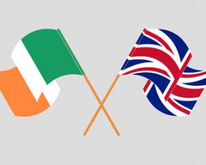 Irish and British Flags